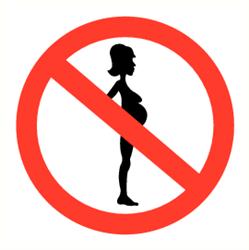 Verboden voor zwangere vrouwen